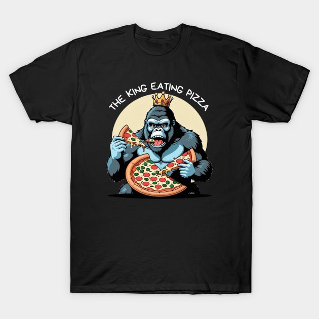 The  King Eating Pizza T-Shirt by Craftycarlcreations